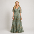 Women's Chiffon Midi Dress, Flowy Elegant Spring & Summer Day-to-Evening Dress