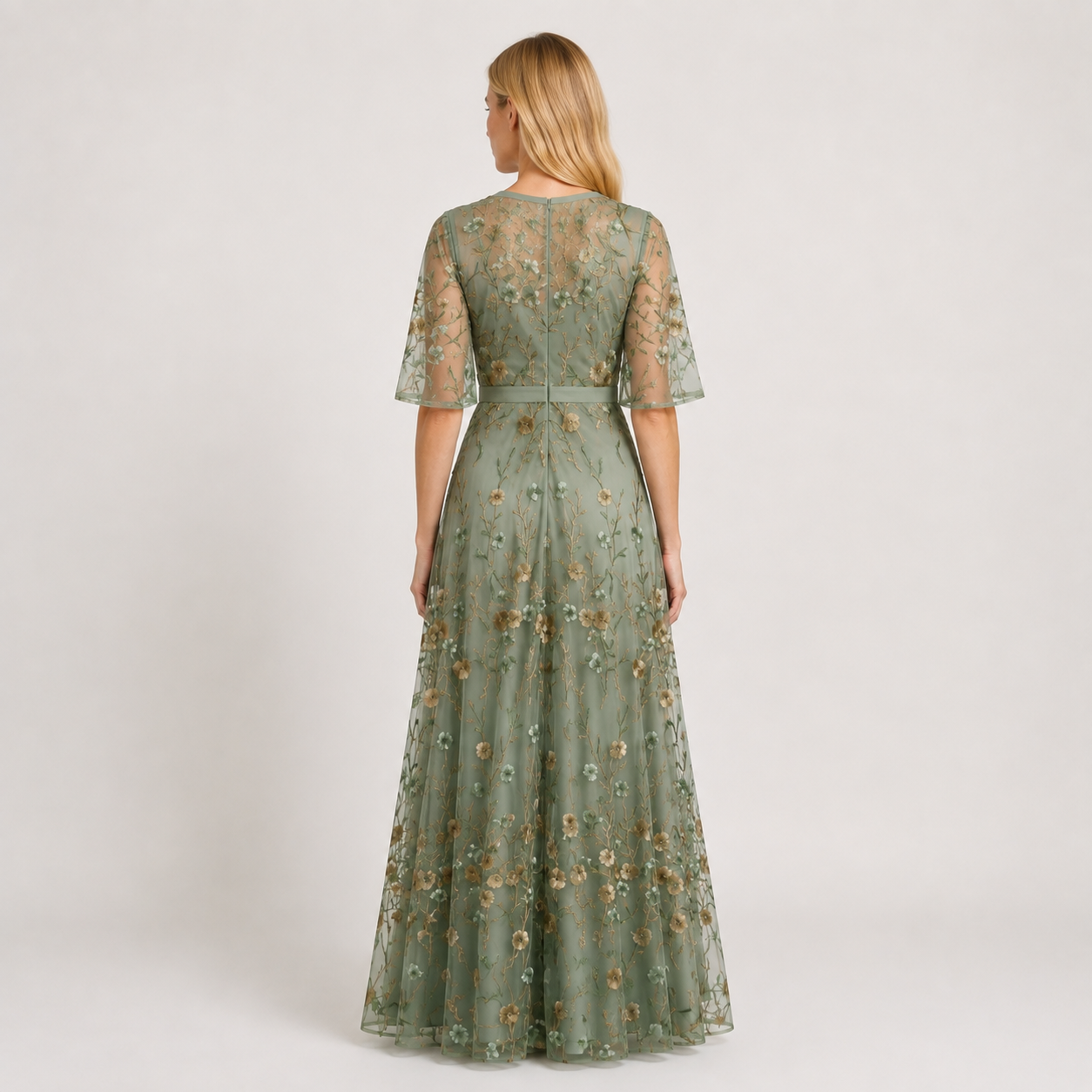 Women's Chiffon Midi Dress, Flowy Elegant Spring & Summer Day-to-Evening Dress