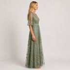 Women's Chiffon Midi Dress, Flowy Elegant Spring & Summer Day-to-Evening Dress