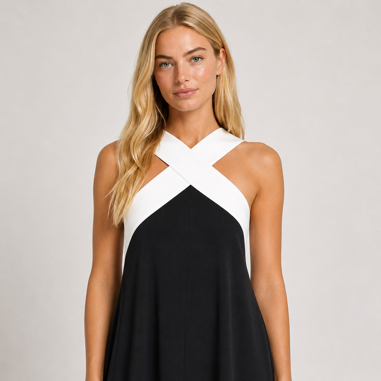 Women's Colour-Block Maxi Dress, Flowy Lightweight Summer Holiday Dress
