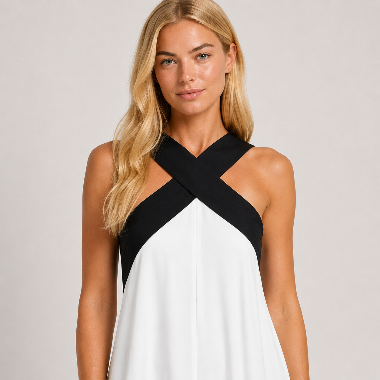 Women's Colour-Block Maxi Dress, Flowy Lightweight Summer Holiday Dress