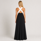 Women's Colour-Block Maxi Dress, Flowy Lightweight Summer Holiday Dress