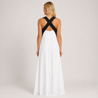 Women's Colour-Block Maxi Dress, Flowy Lightweight Summer Holiday Dress