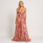 Women's Floral Maxi Dress, Flowy Sleeveless Summer Wedding Guest & Holiday Dress