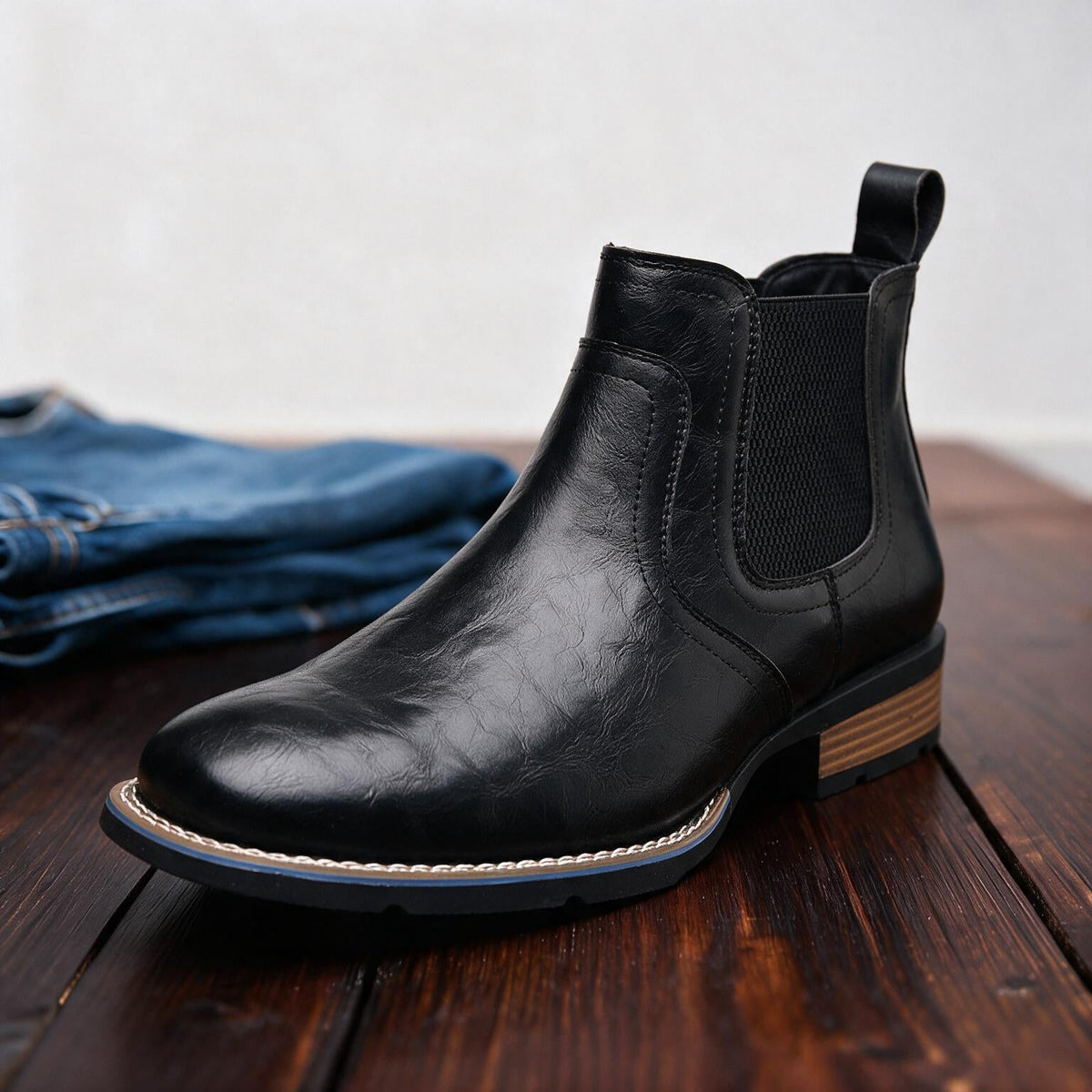 Ankle boots with side zip and cushioned sole