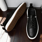 Leather Trainers with Cushioned Footbed