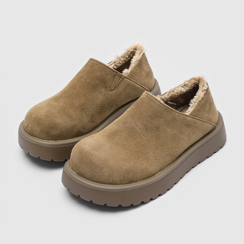 Faux-fur lined loafers with wide fit and cushioned sole