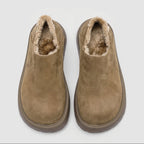 Faux-fur lined loafers with wide fit and cushioned sole