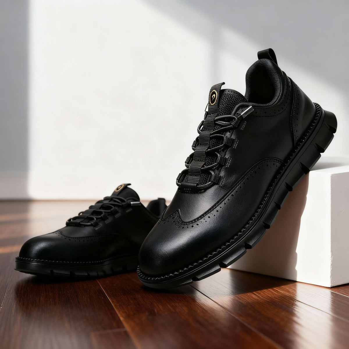 Men's Brogue Trainers with Perforated Detail