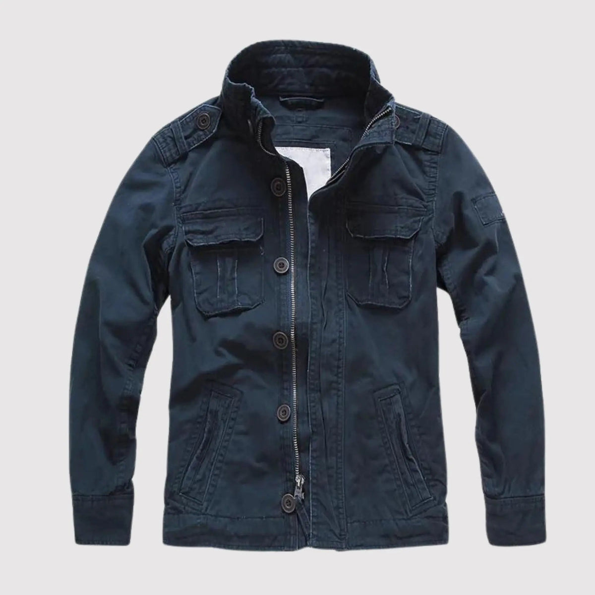Men's classic long sleeve jacket with pockets - Navy