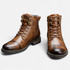 Men's Faux Leather Boots Lightweight Retro-Inspired