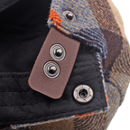 Men's Wool Flat Cap with Plaid Pattern