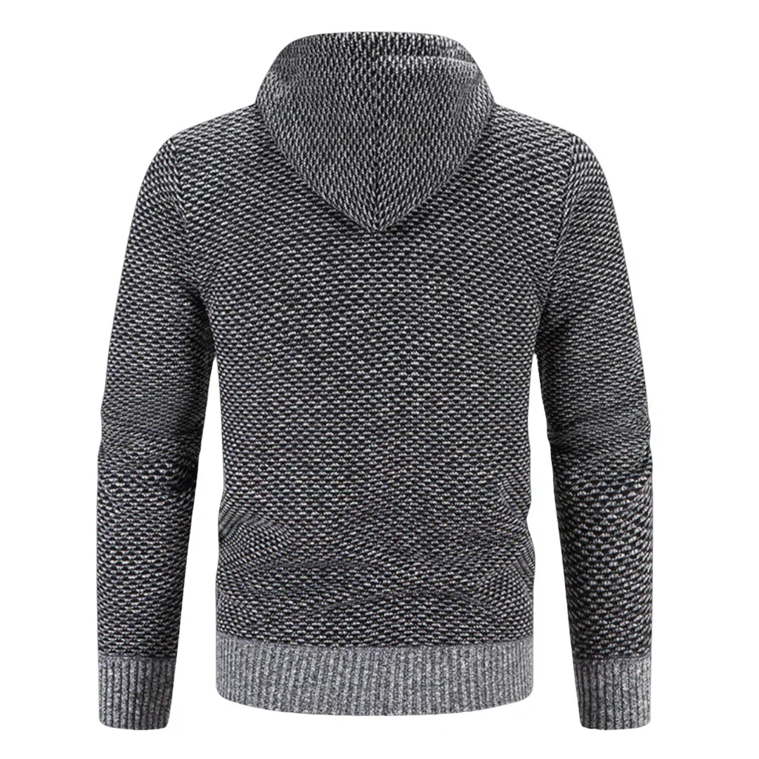 Men's cotton blend hoodie with drawstring hood