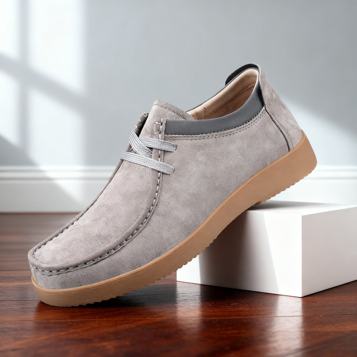Men's Leather Moc-Toe Work Boots