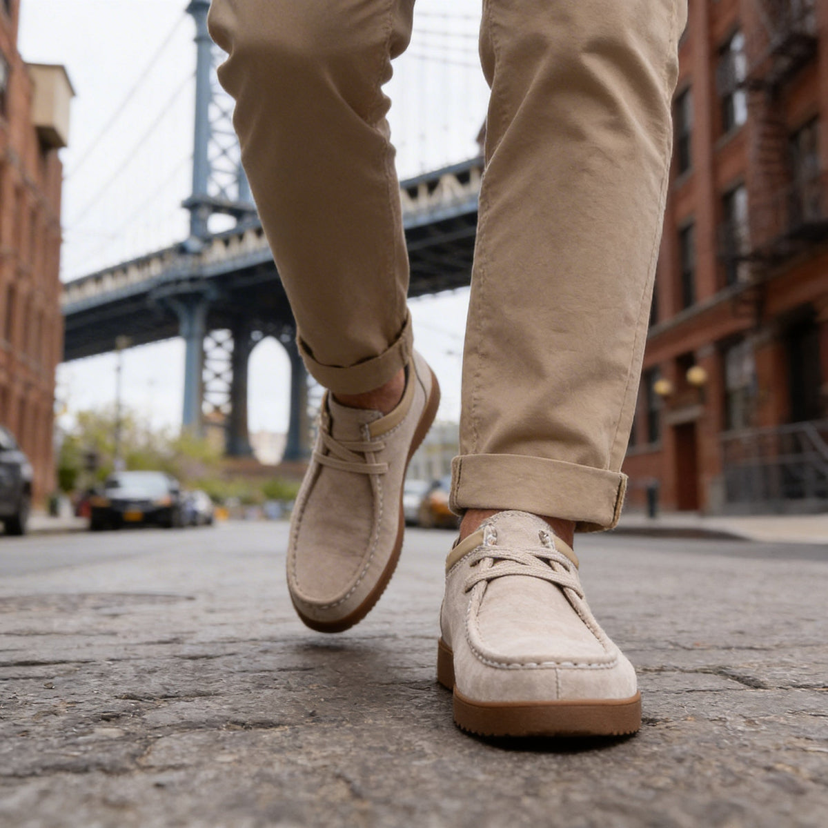 Men's Leather Moc-Toe Work Boots