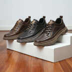 Men's Leather Trainers Cushioned Footbed
