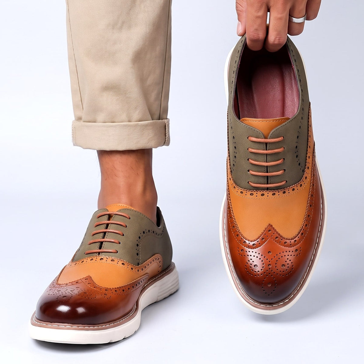 Men's Oxford Shoes Faux Leather Wingtip