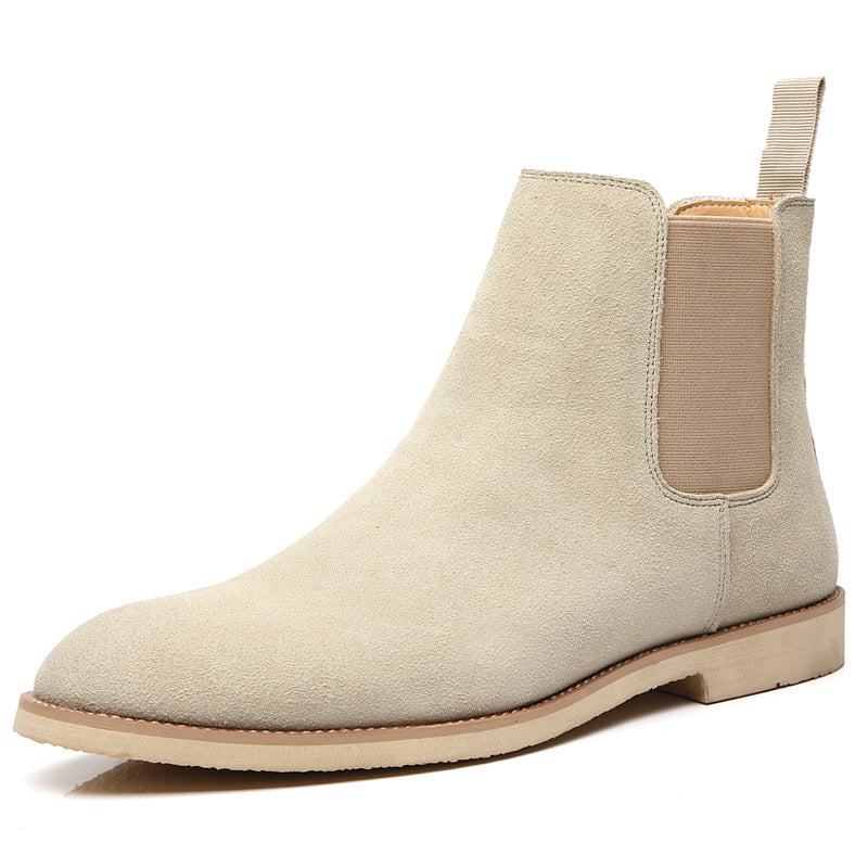 Men's Suede Chelsea Boots - Beige