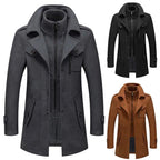 Men's Winter Coat Two-Piece Set with Lined Inner Gilet