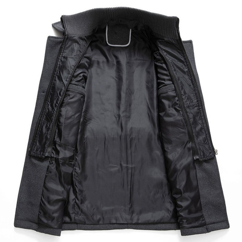 Men's Winter Coat Two-Piece Set with Lined Inner Gilet