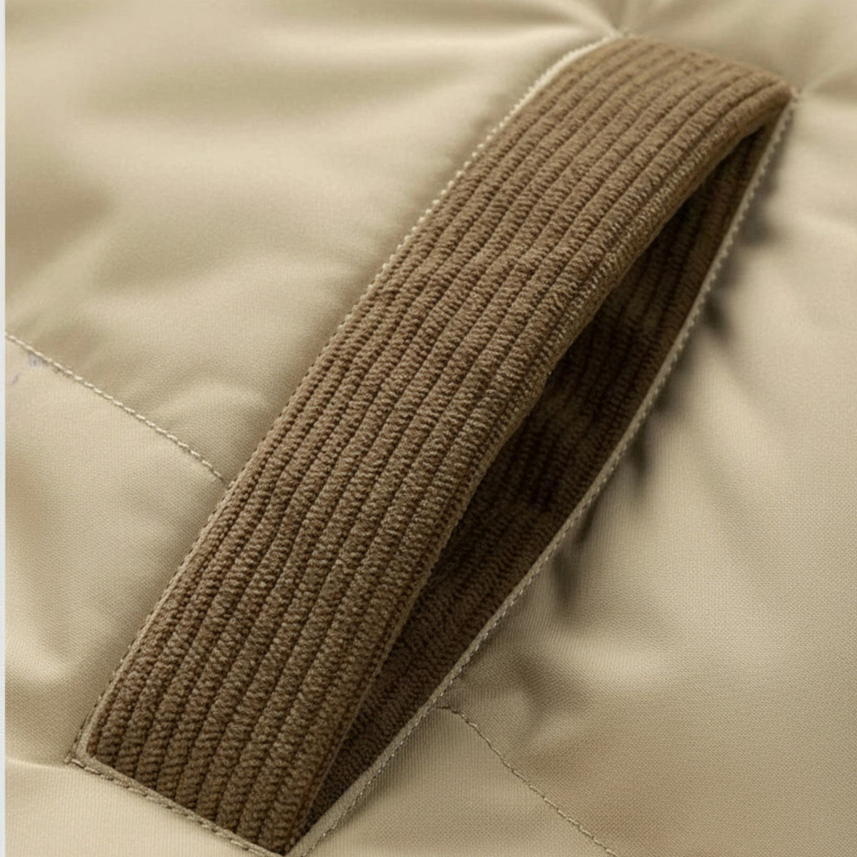 Men's winter jacket with fleece lining and removable hood