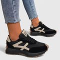 Orthopaedic trainers with arch support and non-slip sole - Noir/Beige