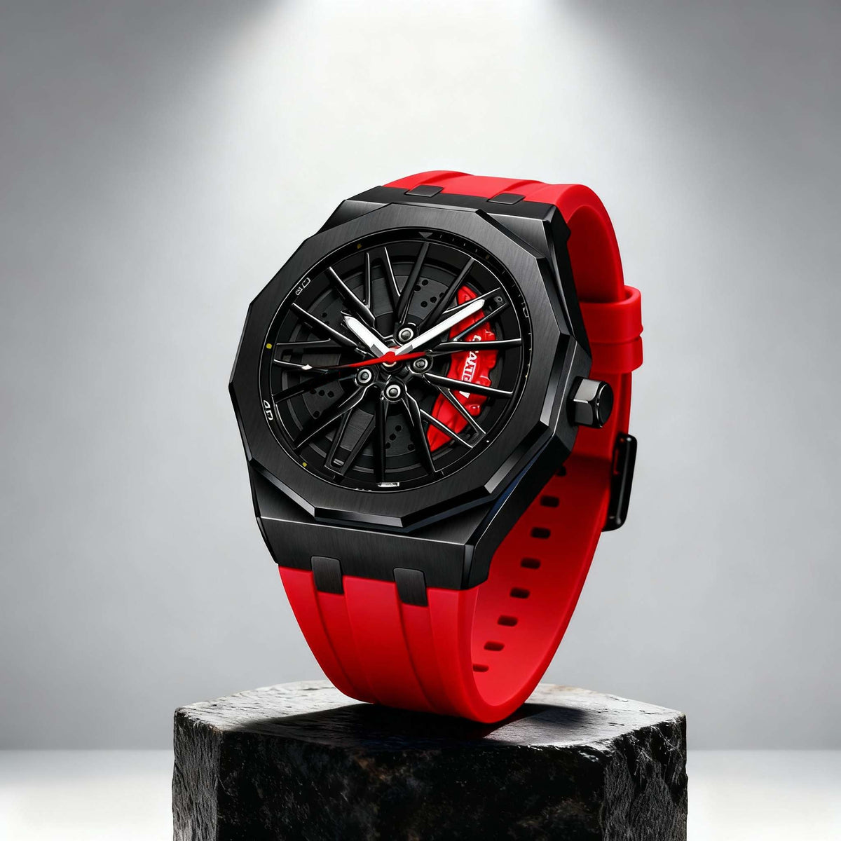 Quartz Watch Racing Style Silicone Strap