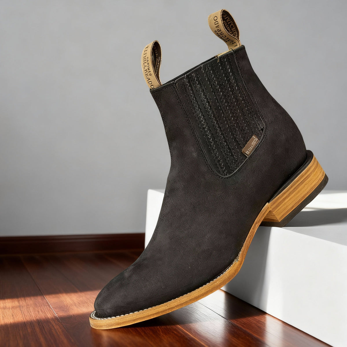 Ranch Boots Western Style with Elastic Side Panels