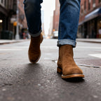 Ranch Boots Western Style with Elastic Side Panels
