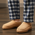 Fleece Lined Moccasin Slip-On Slippers