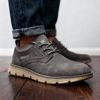 Trainers with cushioned EVA sole and ankle sock collar - Charcoal