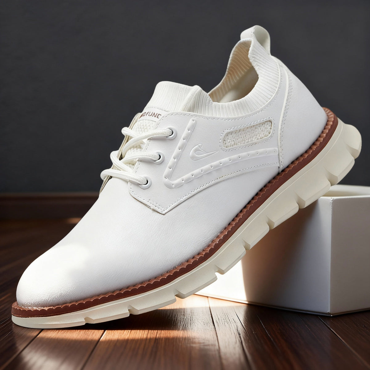 Trainers with cushioned EVA sole and ankle sock collar