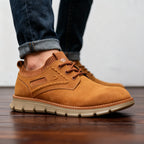Trainers with cushioned EVA sole and ankle sock collar - Camel