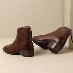 Women's ankle boots in soft leather with cushioned insole
