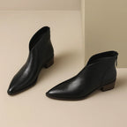 Women's ankle boots in soft leather with cushioned insole