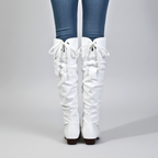 Women's Faux Leather Boots Almond Toe