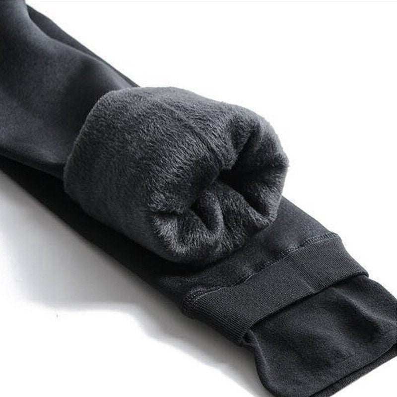 Women's fleece-lined high waist leggings - Grey
