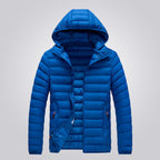 Women's hooded longline puffer jacket, quilted and padded for winter