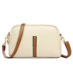 Women's Leather Crossbody Bag Pebbled - Cream