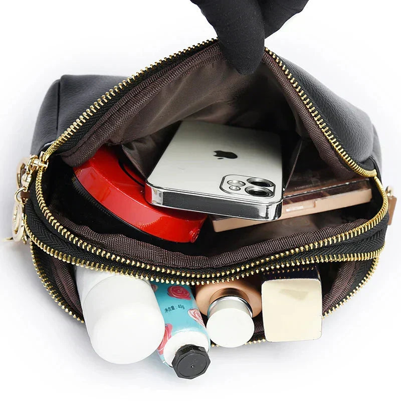 Women's Leather Crossbody Bag Pebbled