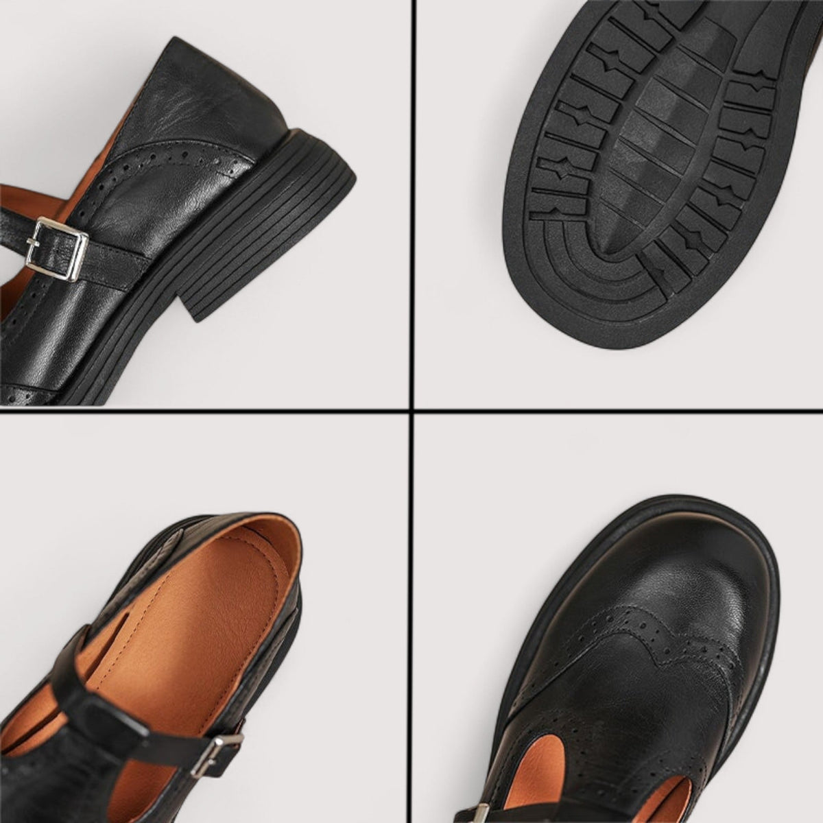 Women's Mary Jane Orthopaedic Leather Shoes with Ankle Strap