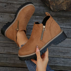 Women's Orthopaedic Ankle Boots Zipped Non-Slip Sole
