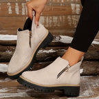 Women's Orthopaedic Ankle Boots Zipped Non-Slip Sole