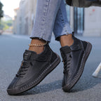 Women's orthopaedic trainers with adjustable strap and cushioned sole - Noir Londres