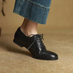 Women's Oxford Shoes Genuine Leather Lace-Up Comfort Insole
