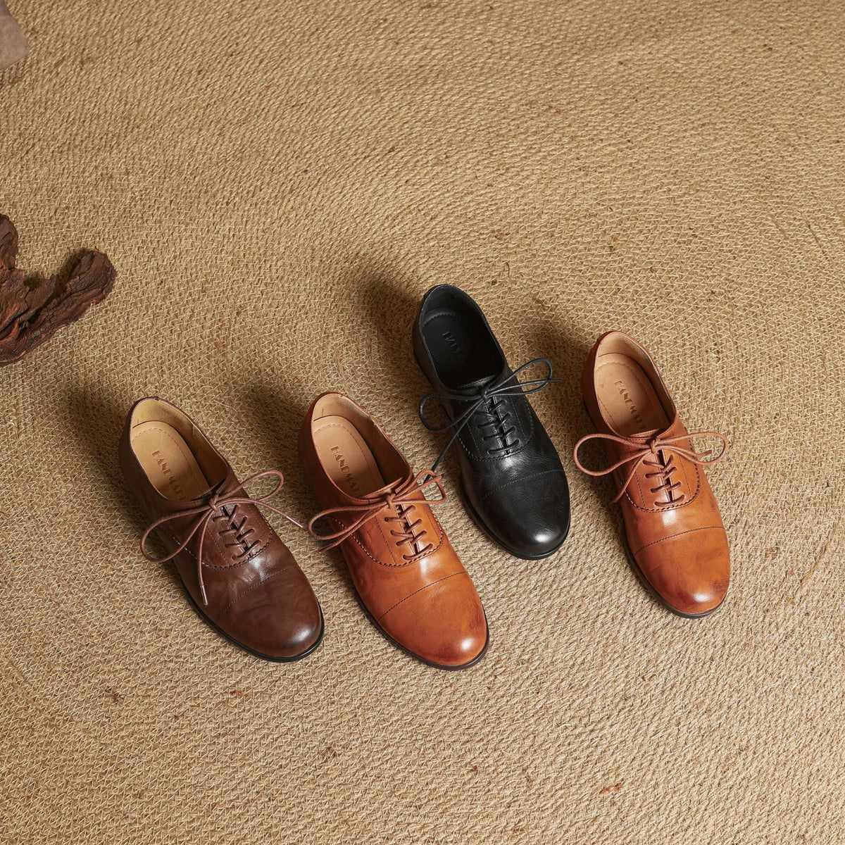 Women's Oxford Shoes Genuine Leather Lace-Up Comfort Insole