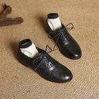 Women's Oxford Shoes Genuine Leather Lace-Up Comfort Insole