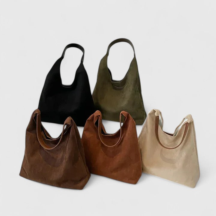 Women's minimalist shoulder bag with structured design