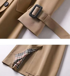 Women's Long Trench Coat Belted Waterproof