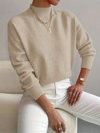 Women's Turtleneck Jumper Soft Knit Winter